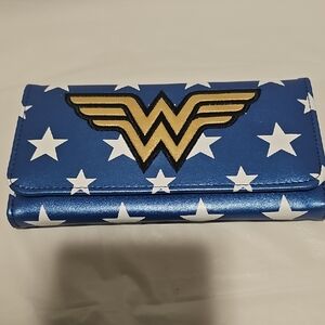 DC Comics Blue and Gold Wonder Woman Wallet